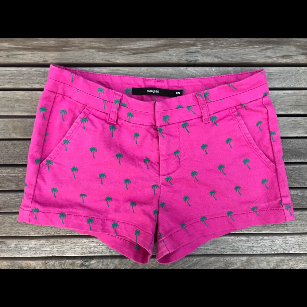pink palm tree shorts